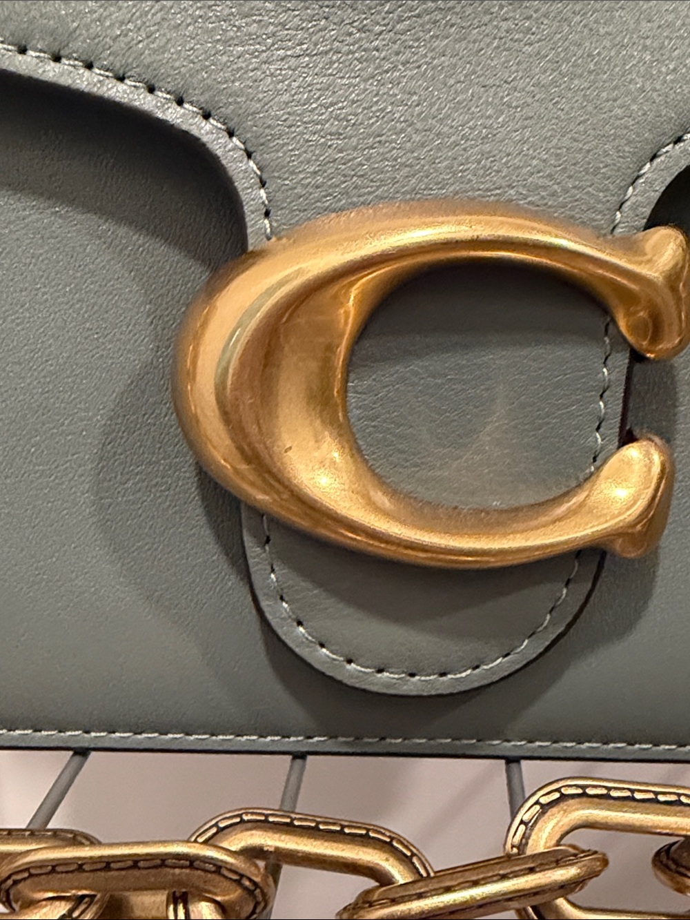 Coach Chain Tabby Shoulder Bag Color Sage - Picture 3 of 10